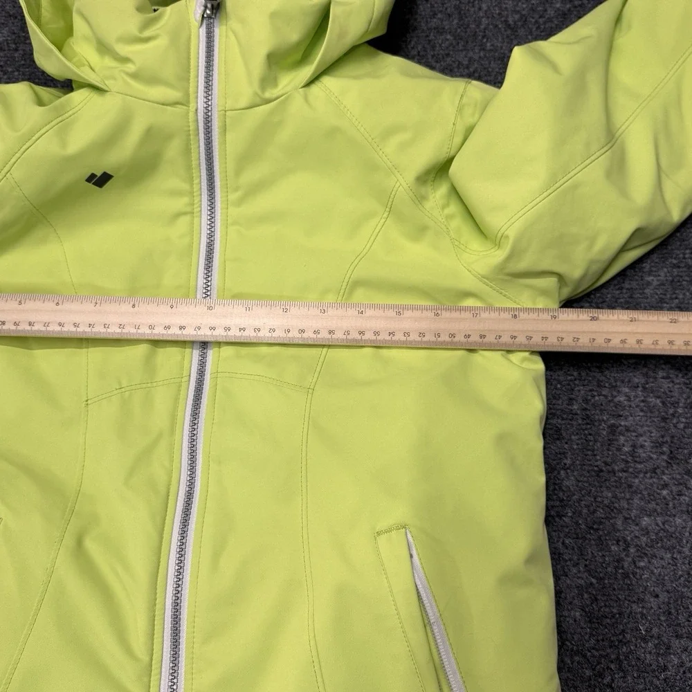 Obermeyer Ski Jacket Teen‎ L 14-16 Neon Lime Green Hooded Winter Coat Gorpcore